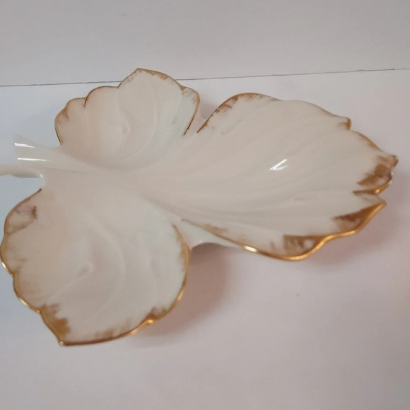 Vintage Lenox Gold Trimmed Maple Leaf Candy or Trinket Dish - Picture 6 of 11